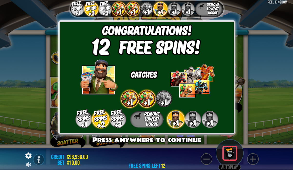 Big Bass Day at The Races slot free spins activated