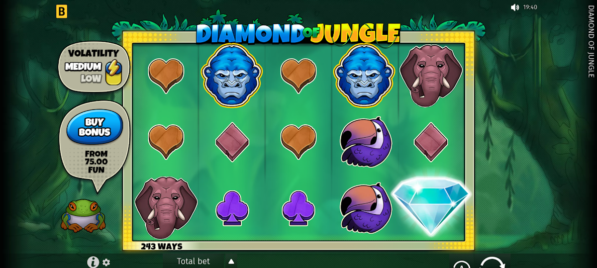 diamond of jungle slot base game