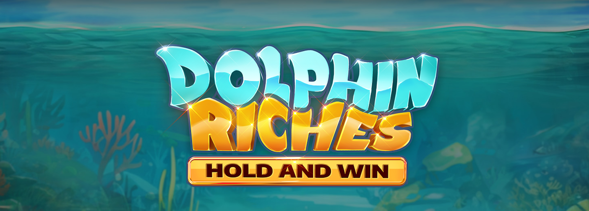 dolphin riches hold and spin slot banner from kalamba games