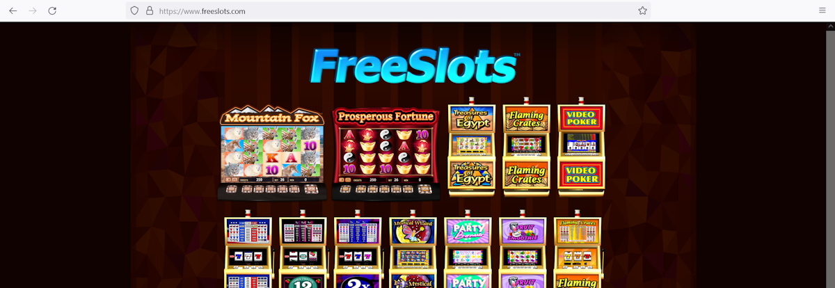 free slots on display at freeslots.com website screenshot
