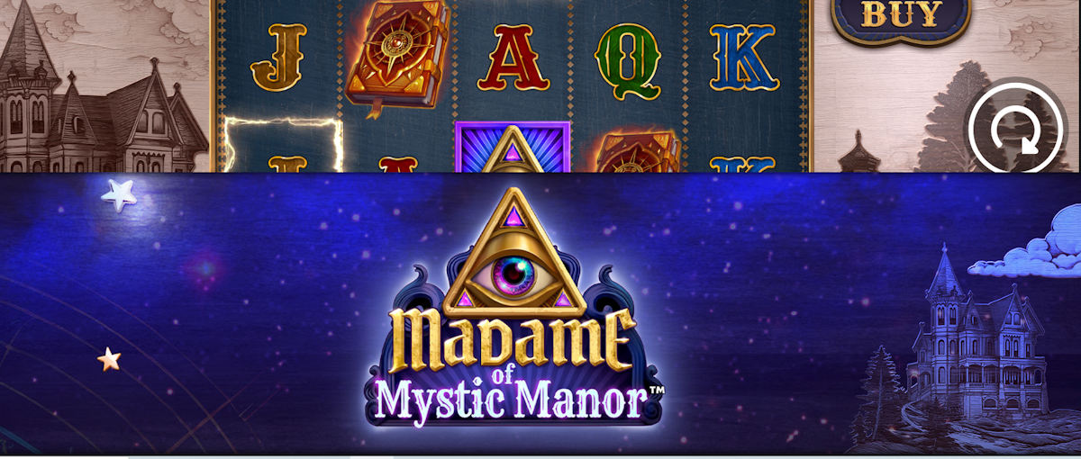 madame of mystic manor slot banner by blueprint gaming