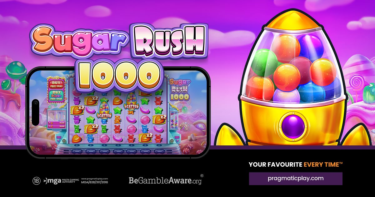 sugar rush 1000 slot banner from pragmatic play