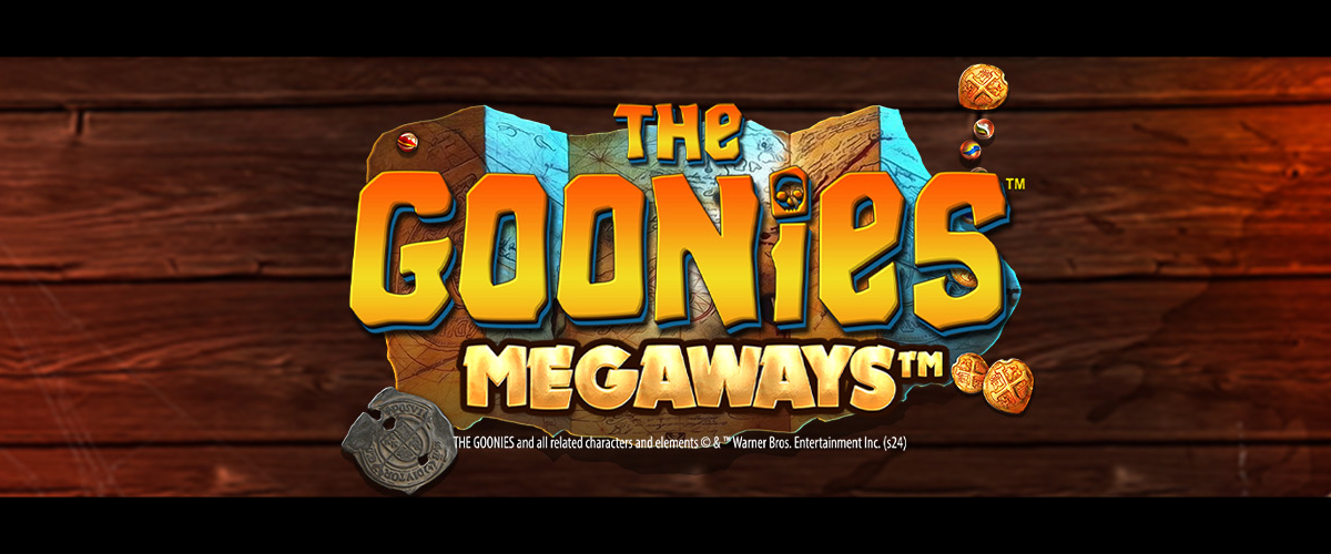 the goonies megaways slot banner by blueprint gaming