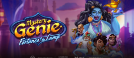 mystery genie fortunes of the lamp slot banner by playn' go