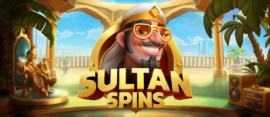 sultan spins slot banner by relax gaming
