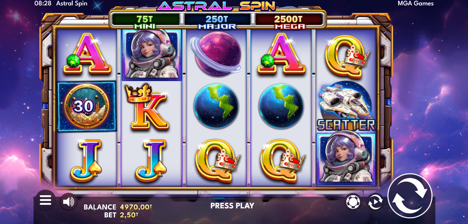 astral spin slot base game by mga games
