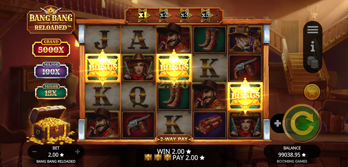 bang bang reloaded slot free spins triggered by booming games