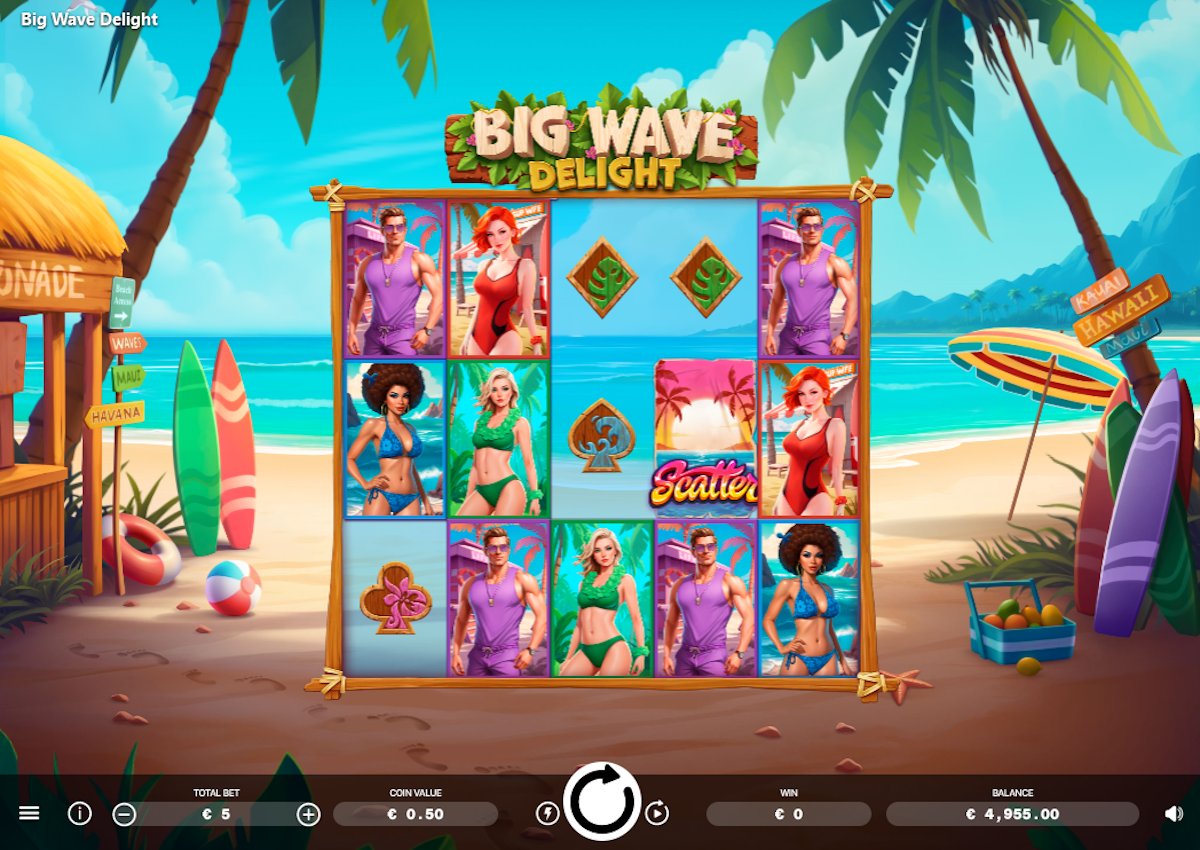 big wave delight slot base game by ela games