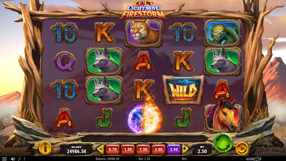 colt lightning firestorm slot base game by play'n go