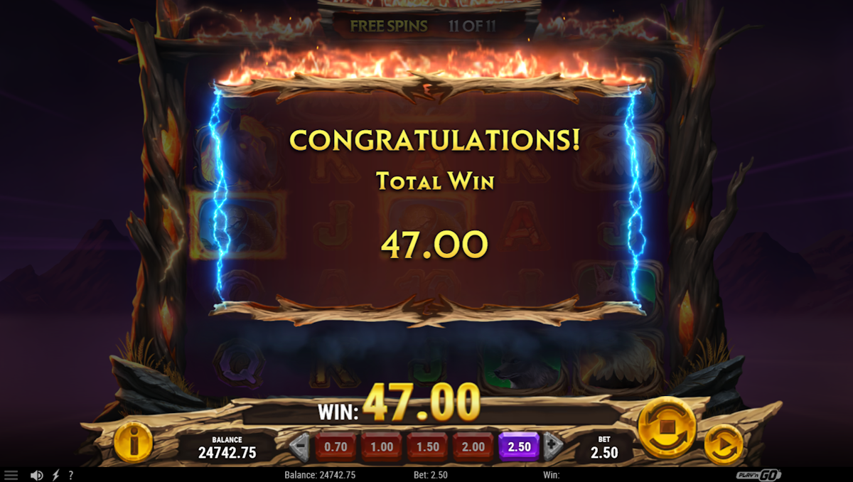 colt lightning firestorm total win screen by play'n go