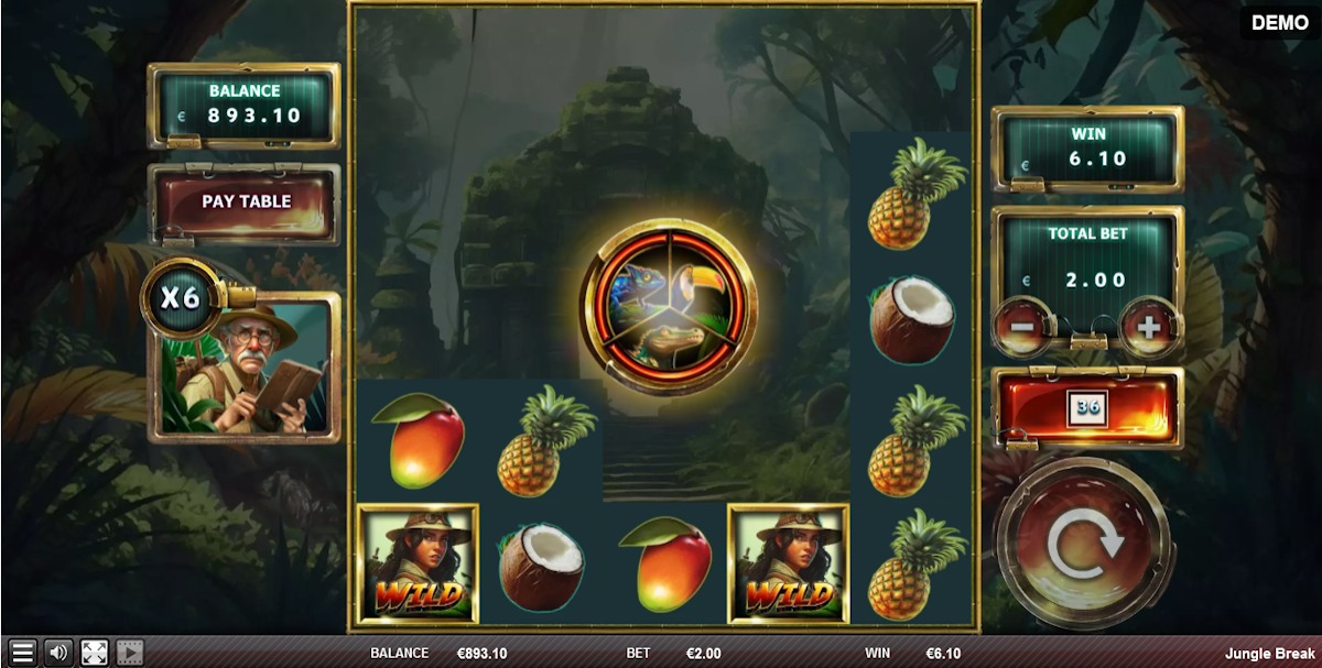 jungle break slot special spin feature by red rake gaming