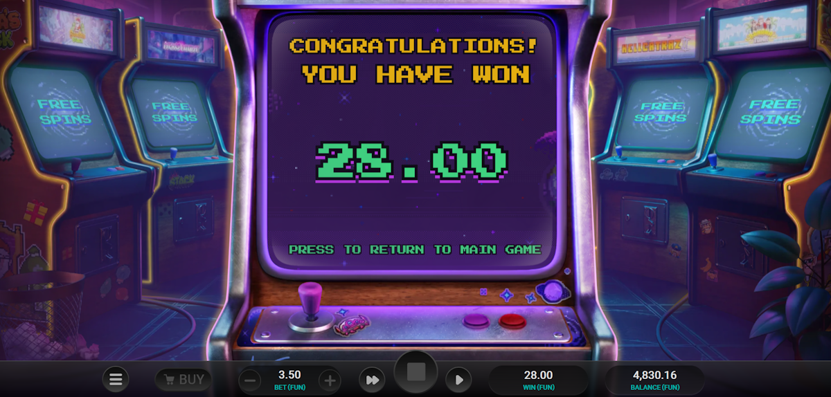 line busters dream drop slot win screen by relax gaming