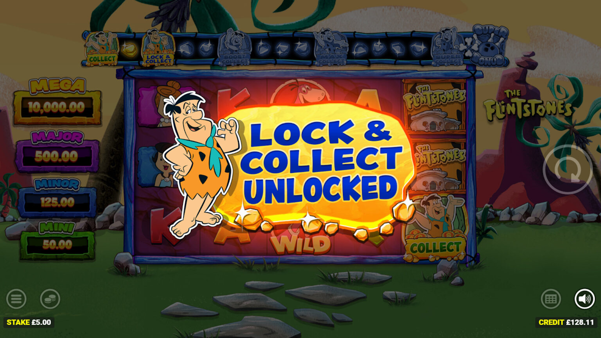the flintstones slot lock and collect unlocked by blueprint gaming