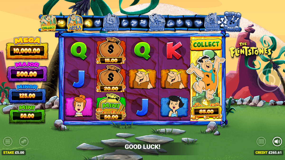 the flintstones slot expanding symbol in base game by blueprint gaming