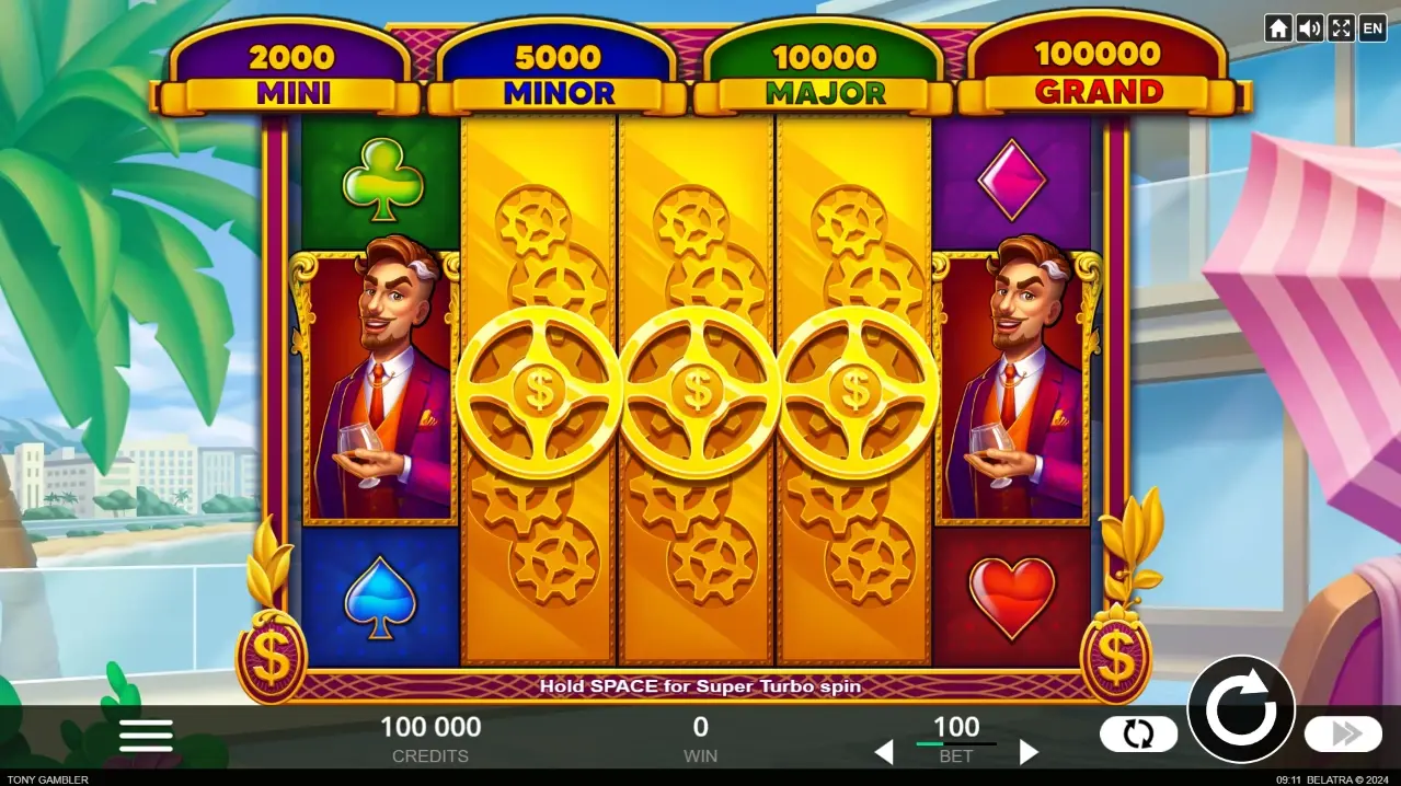 tony gambler slot base game by belatra games
