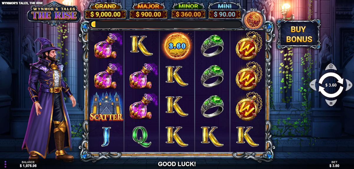 Wynmors Tales - The Rise slot base game by Wizard Games
