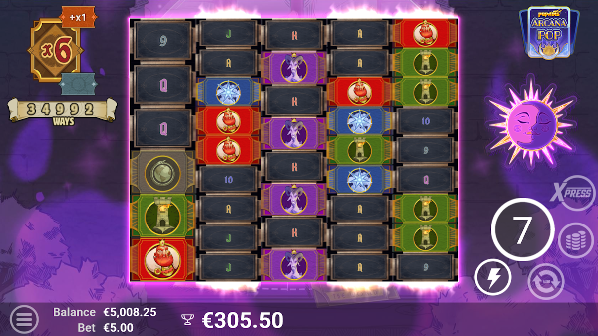 arcana pop slot bonus game reels by avatarux