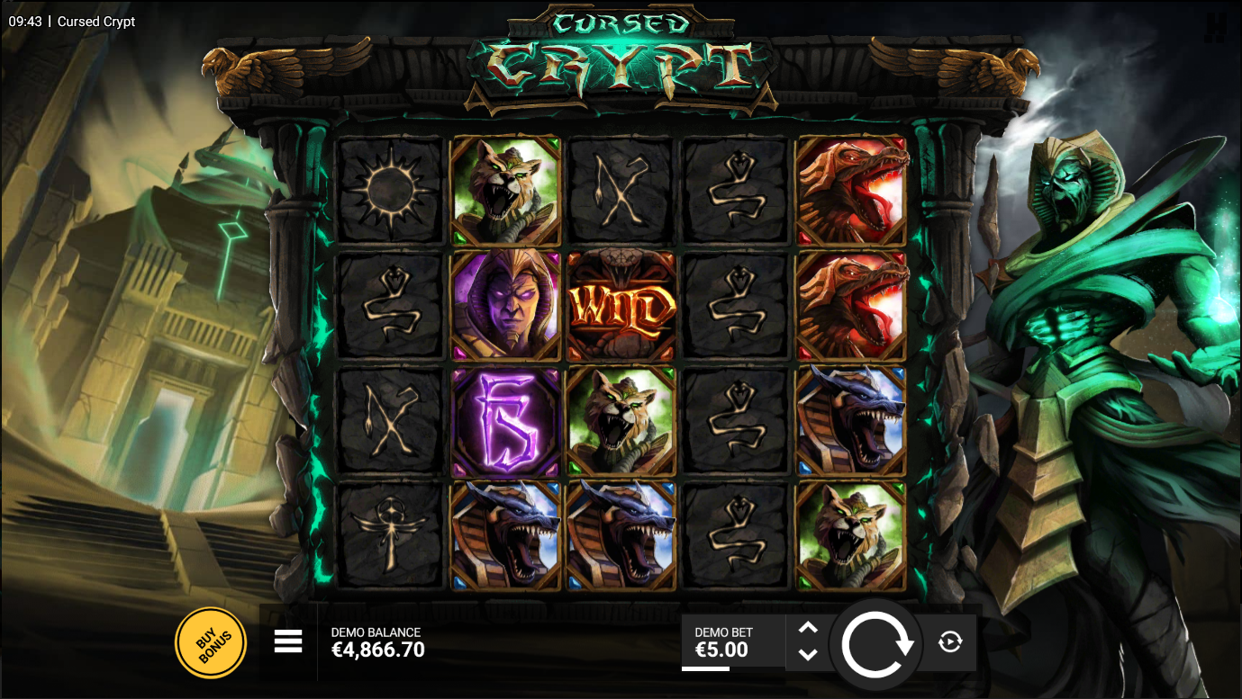 cursed crypt slot base game by hacksaw gaming
