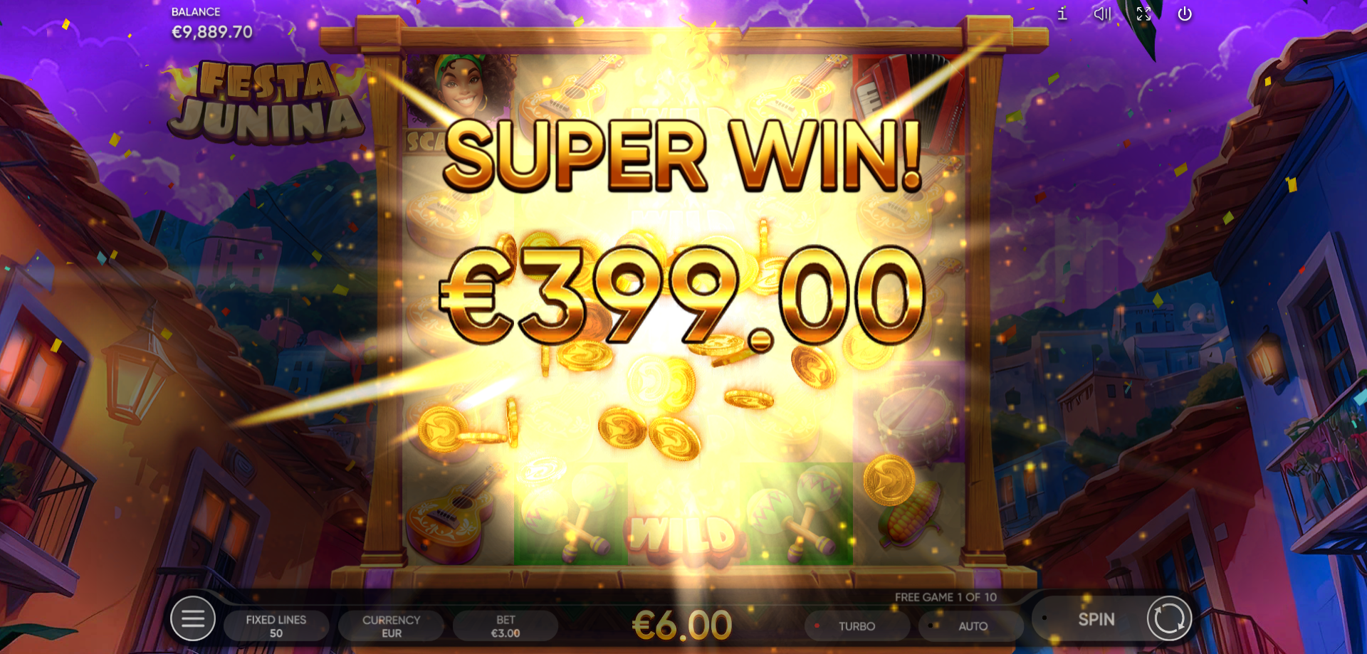 festa junina slot big win by endorphina