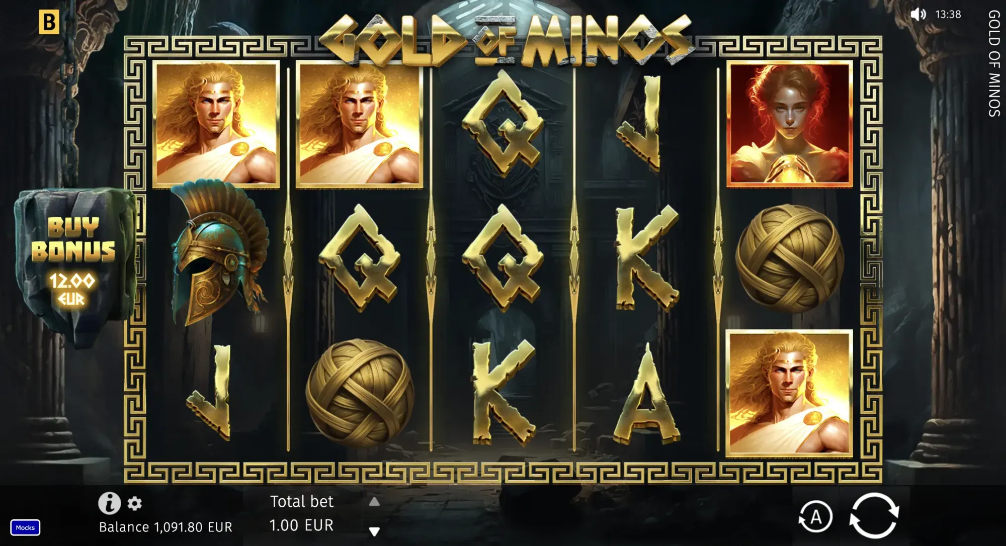 gold of minos slot base game by bgaming