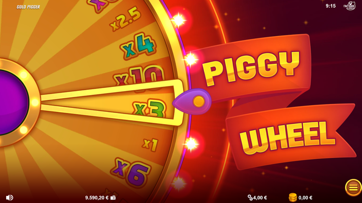 gold pigger slot piggy wheel by fantasma games