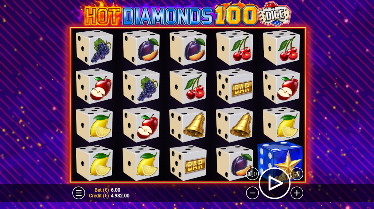 hot diamonds 100 dice slot base game by zeus play