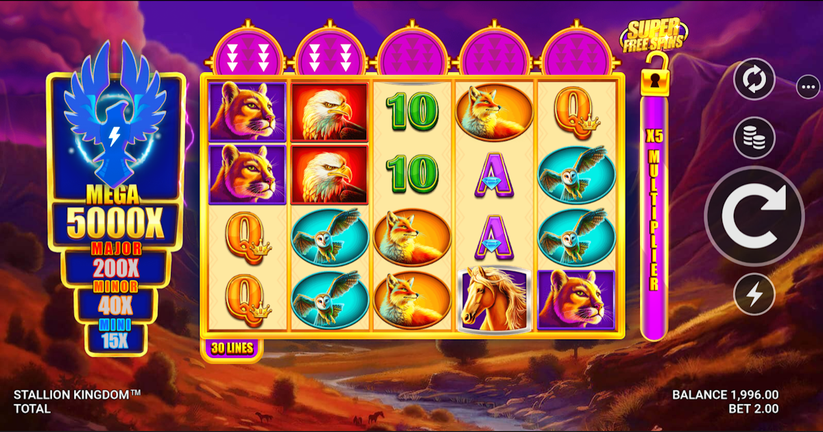 stallion kingdom slot base game by just for the win