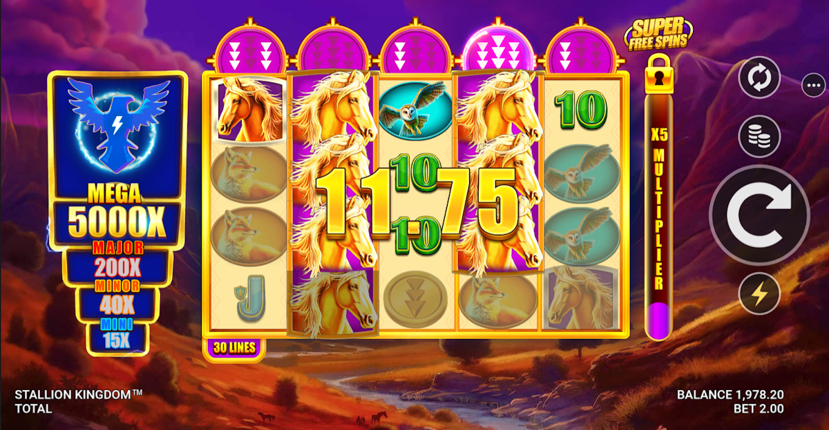 stallion kingdom slot stacked wilds in base game by just for the win