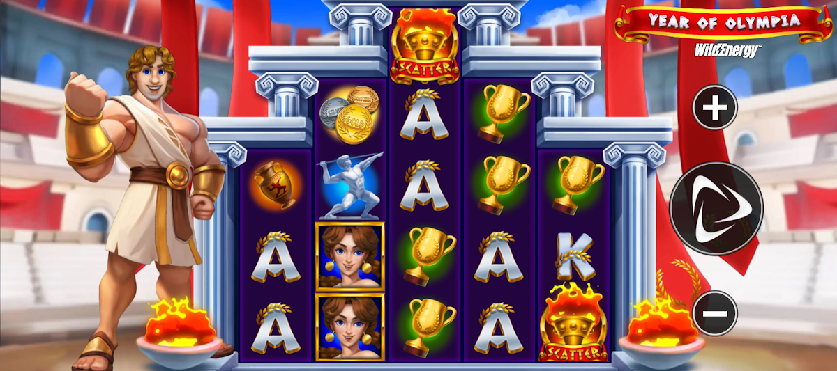 year of olympia wild energy slot base game by boomerang games