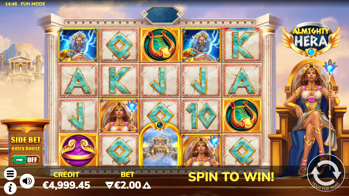 almighty hera slot base game by indigo magic