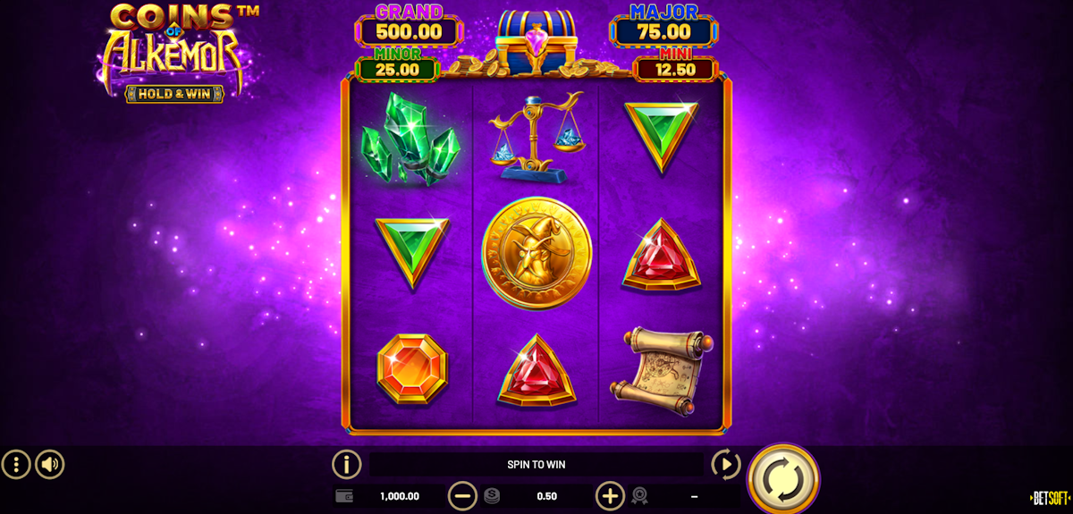 coins of alkemor hold & win slot base game by betsoft gaming