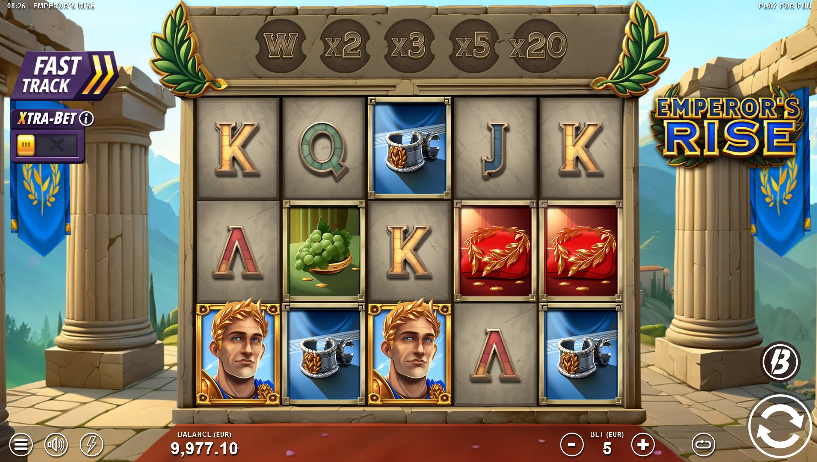emporers rise slot base game by slotmill