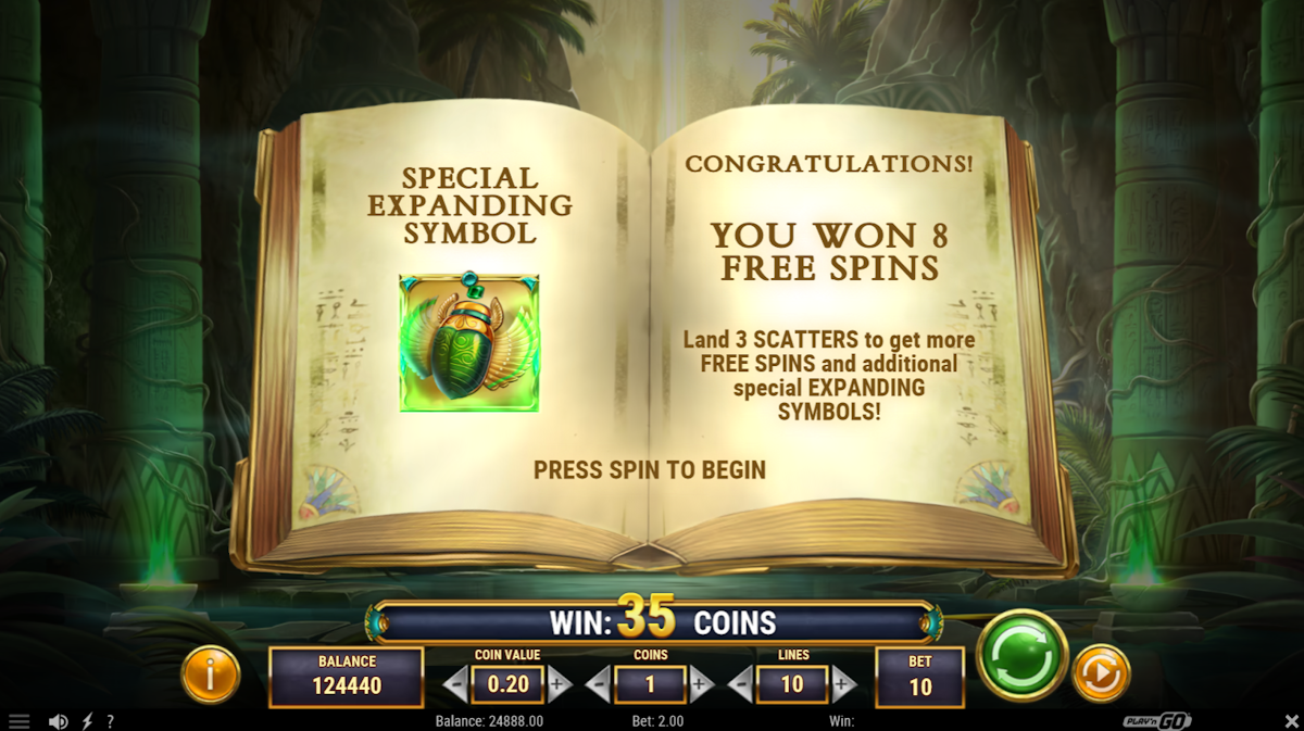 oasis of dead slot free spins award by playn go