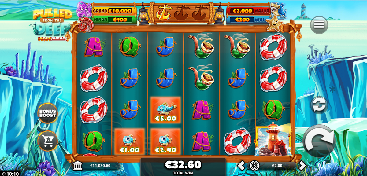 pulled from the deep ultra nudge slot base game by bang bang games