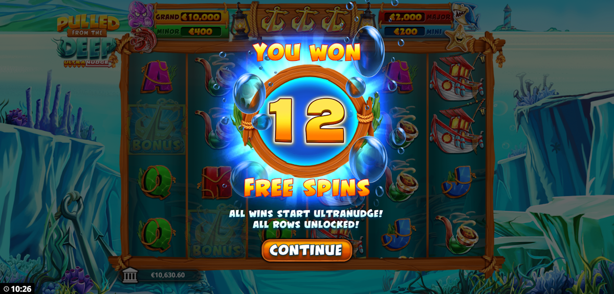 pulled from the deep ultra nudge slot free spins award by bang bang games