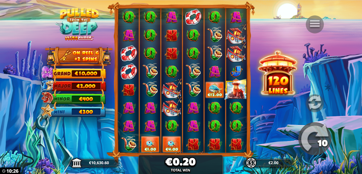 pulled from the deep ultra nudge slot free spins reels by bang bang games