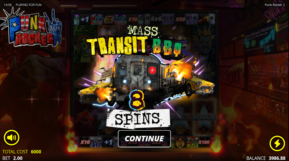 punk rocker 2 slot free spins award by nolimit city