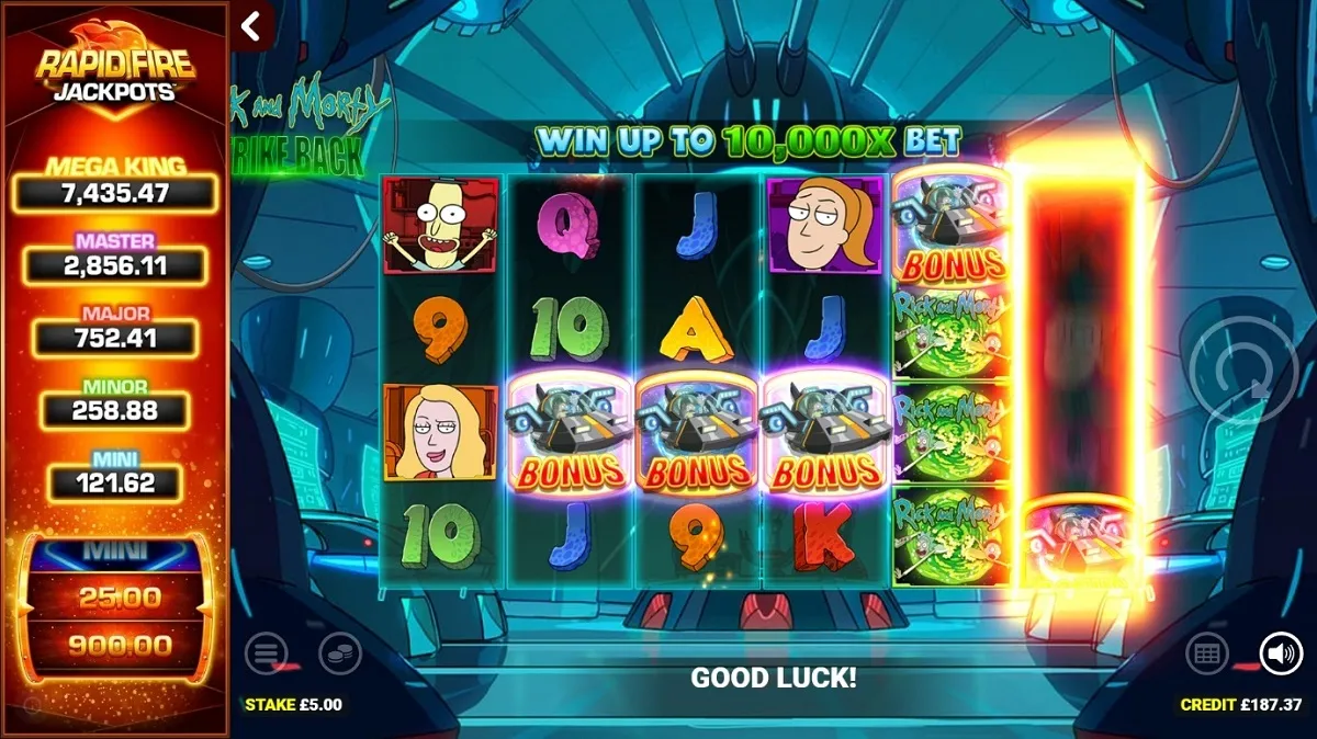 rick and morty strike back slot base game by blueprint gaming