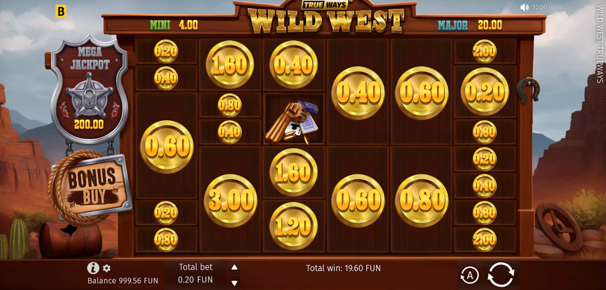 wild west trueways slot coin respin feature by bgaming