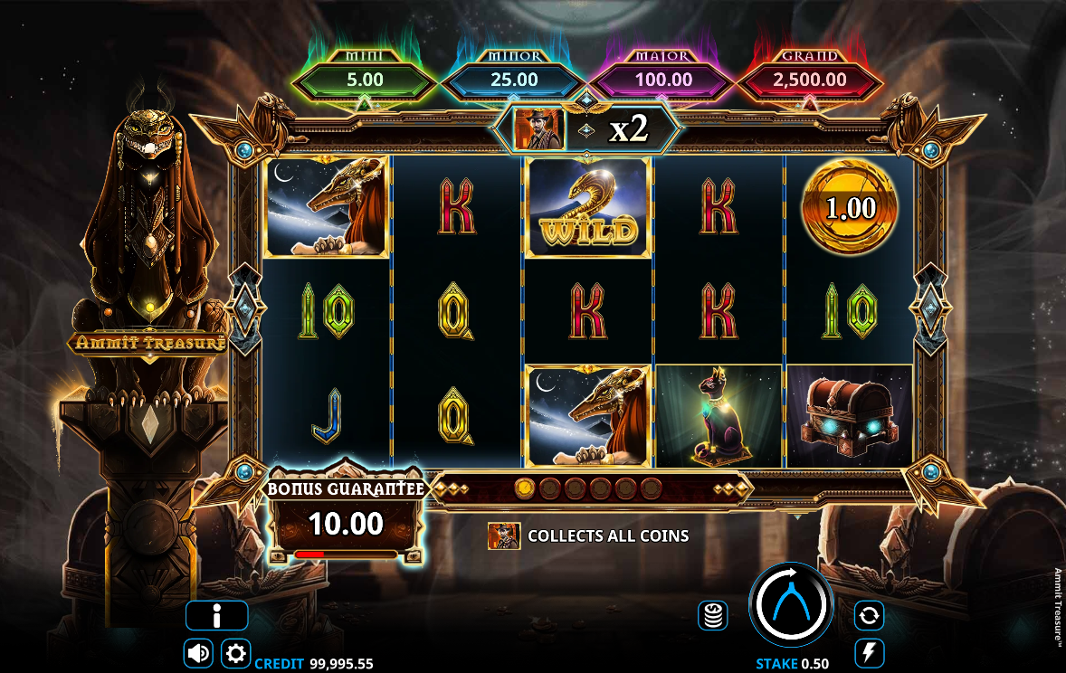 ammit treasure slot base game by wishbone games
