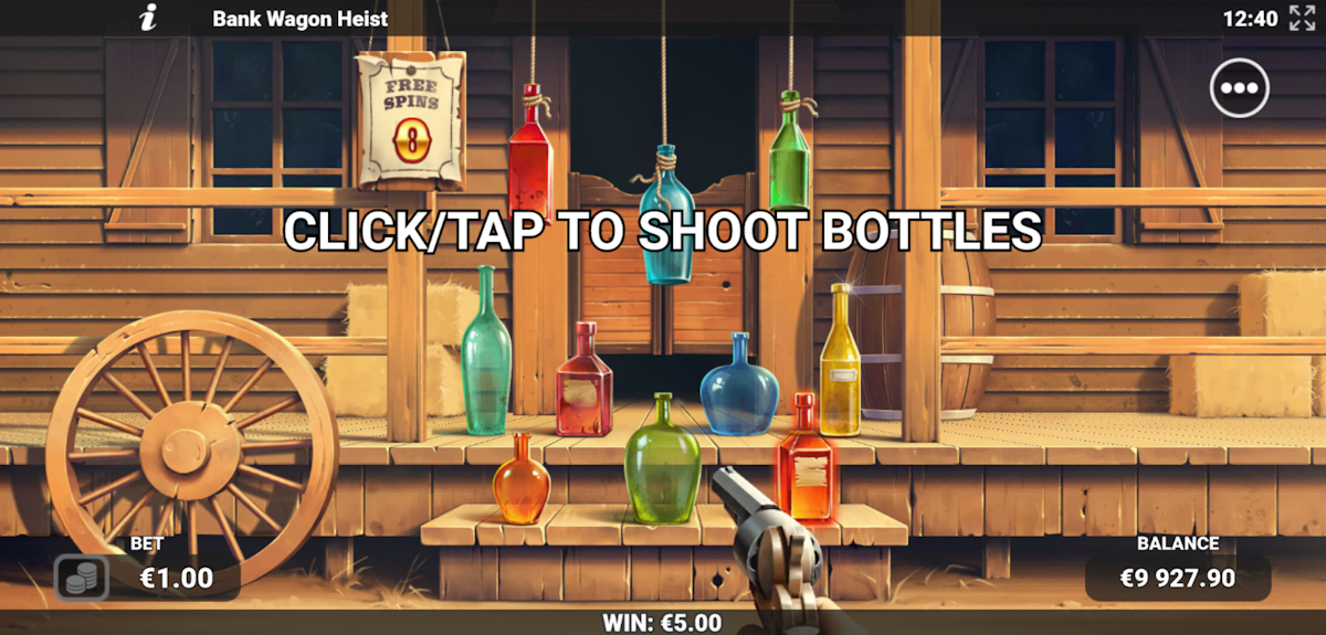 bank wagon heist slot free spins selector by tom horn gaming
