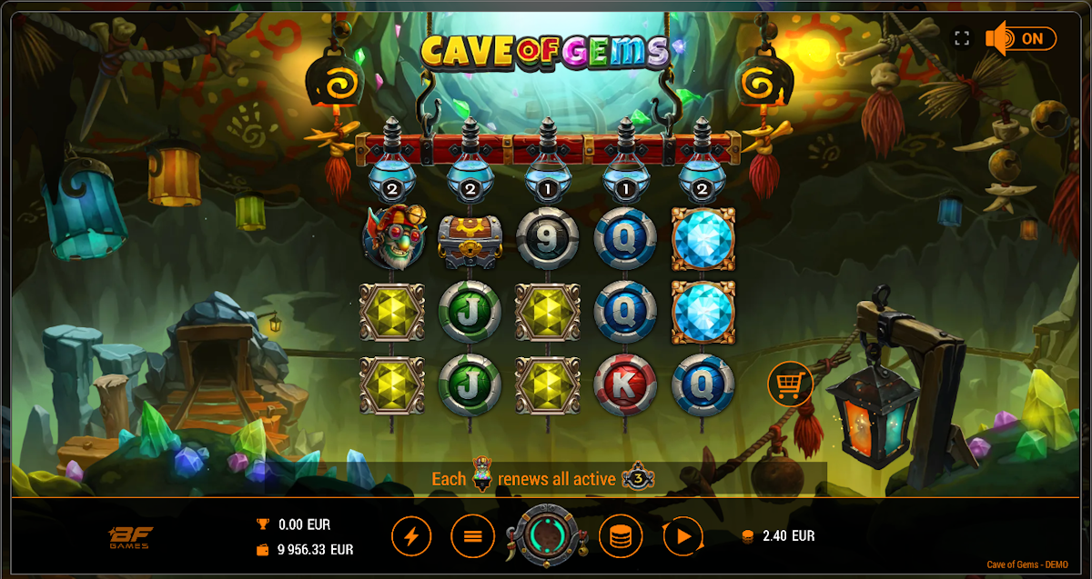 cave of gems slot base game by bf games