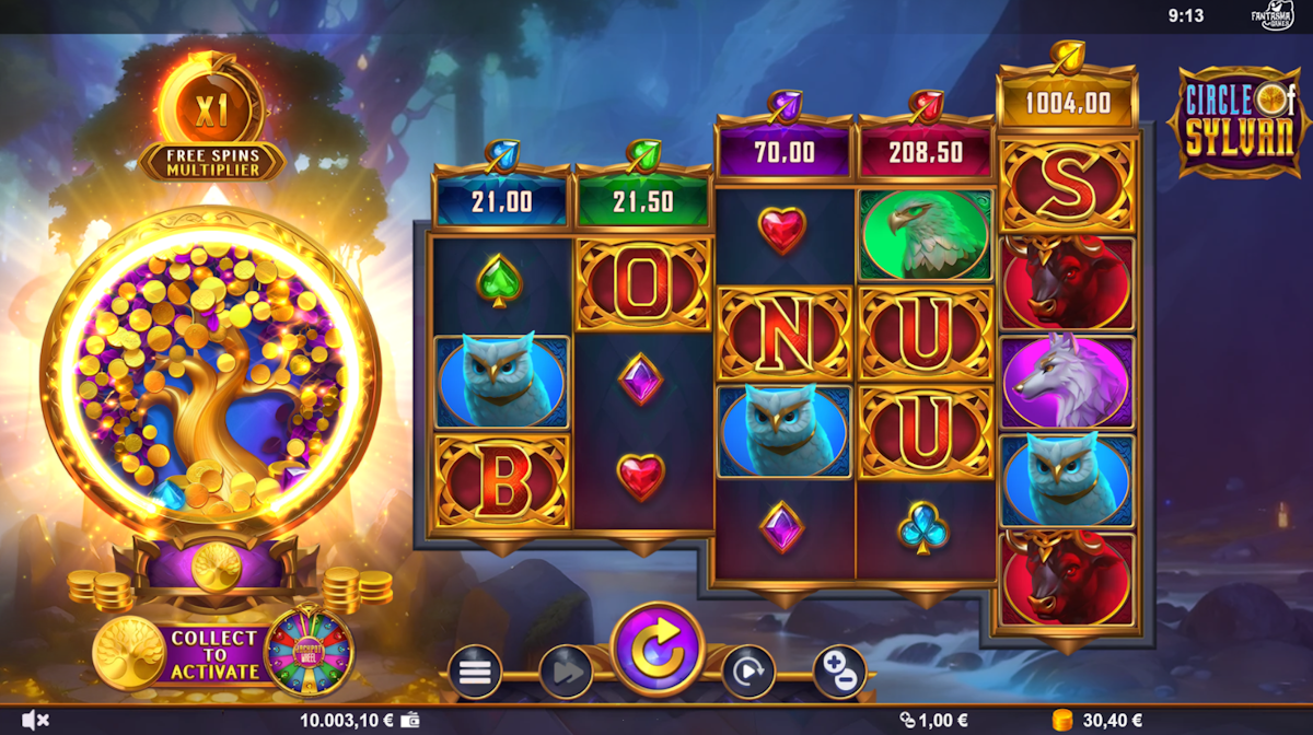 circle of sylvan slot free spins trigger by fantasma games
