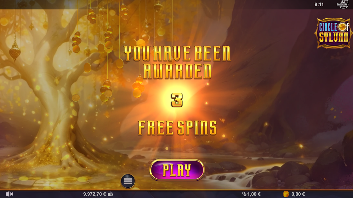 circle of sylvan slot free spins award by fantasma games
