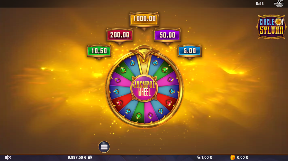 circle of sylvan slot jackpot wheel by fantasma games