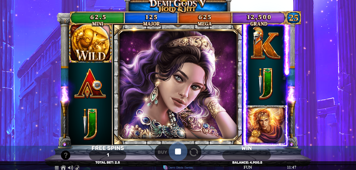 demi gods v hold and hit slot free spins feature by spinomenal