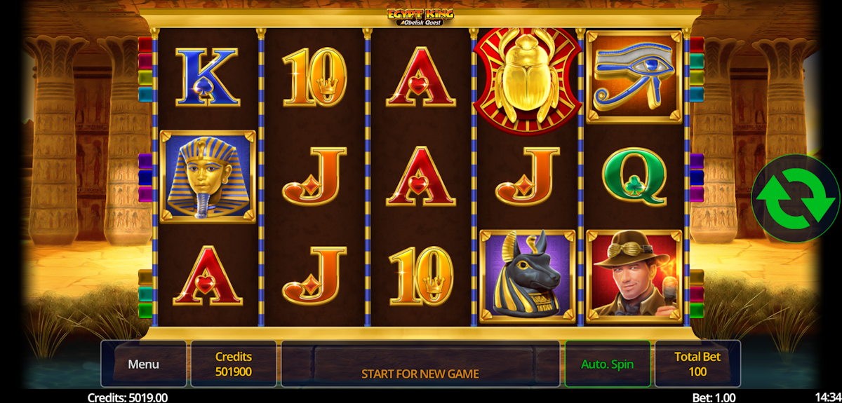 egypt king obelisk quest slot base game by swintt