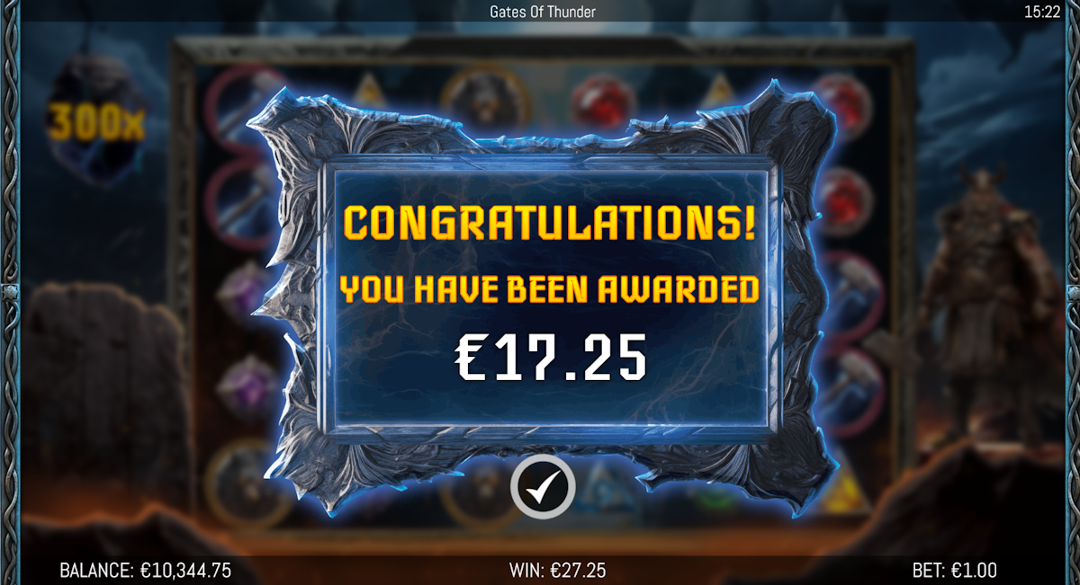 gates of thunder slot big win screen by spinon