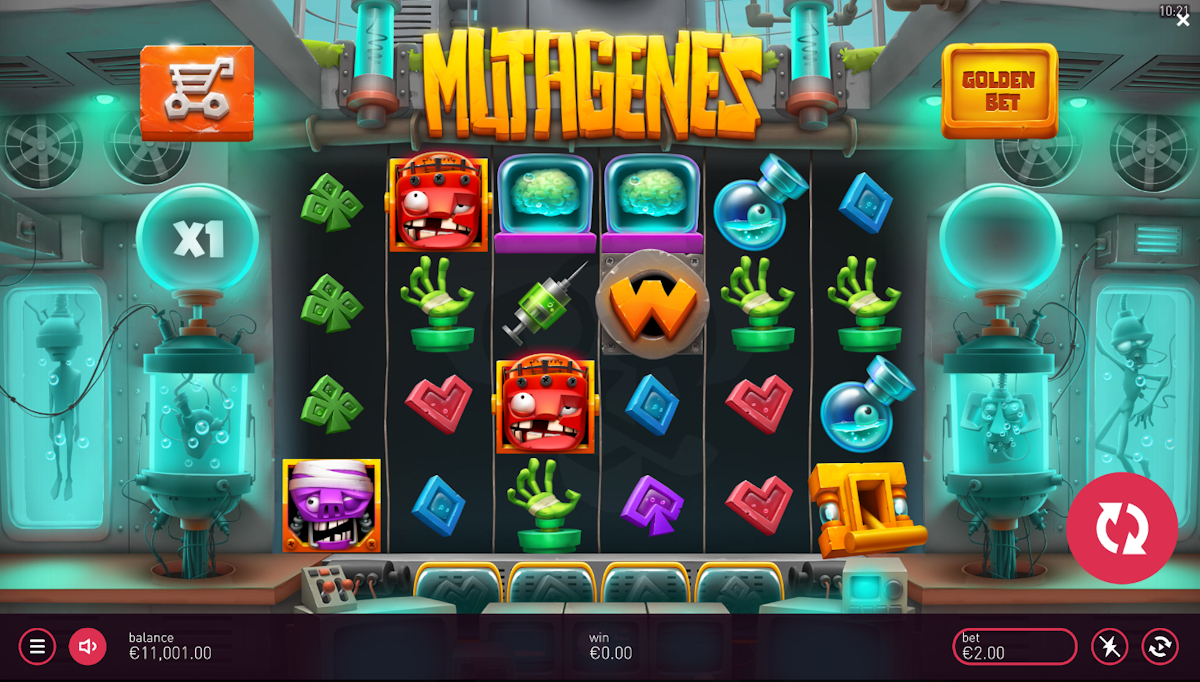 mutagenes slot base game by peter & sons