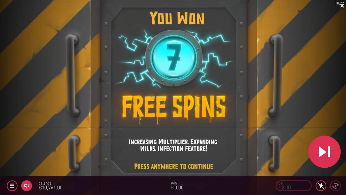 mutagenes slot free spins award by peter & sons